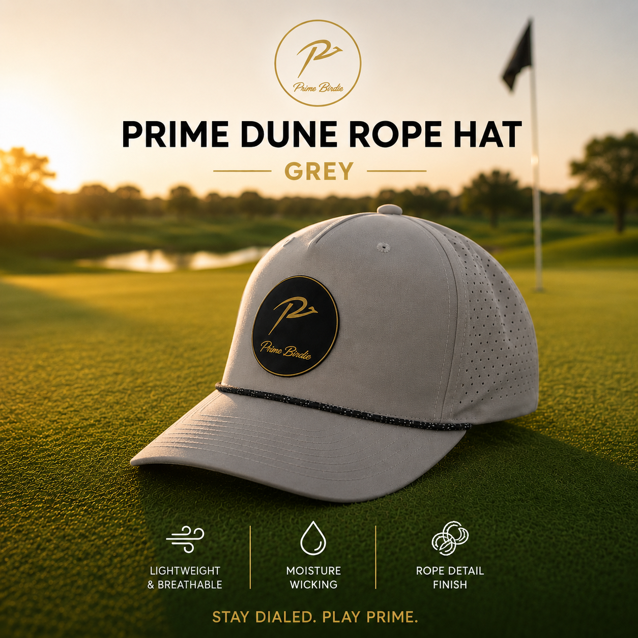 Prime Dune Rope Hat - Grey